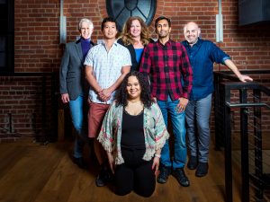 The cast of YOGA PLAY. Photo: Mike Kozemchak